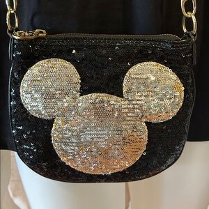 Sequin Mickey Mouse Crossbody Bag